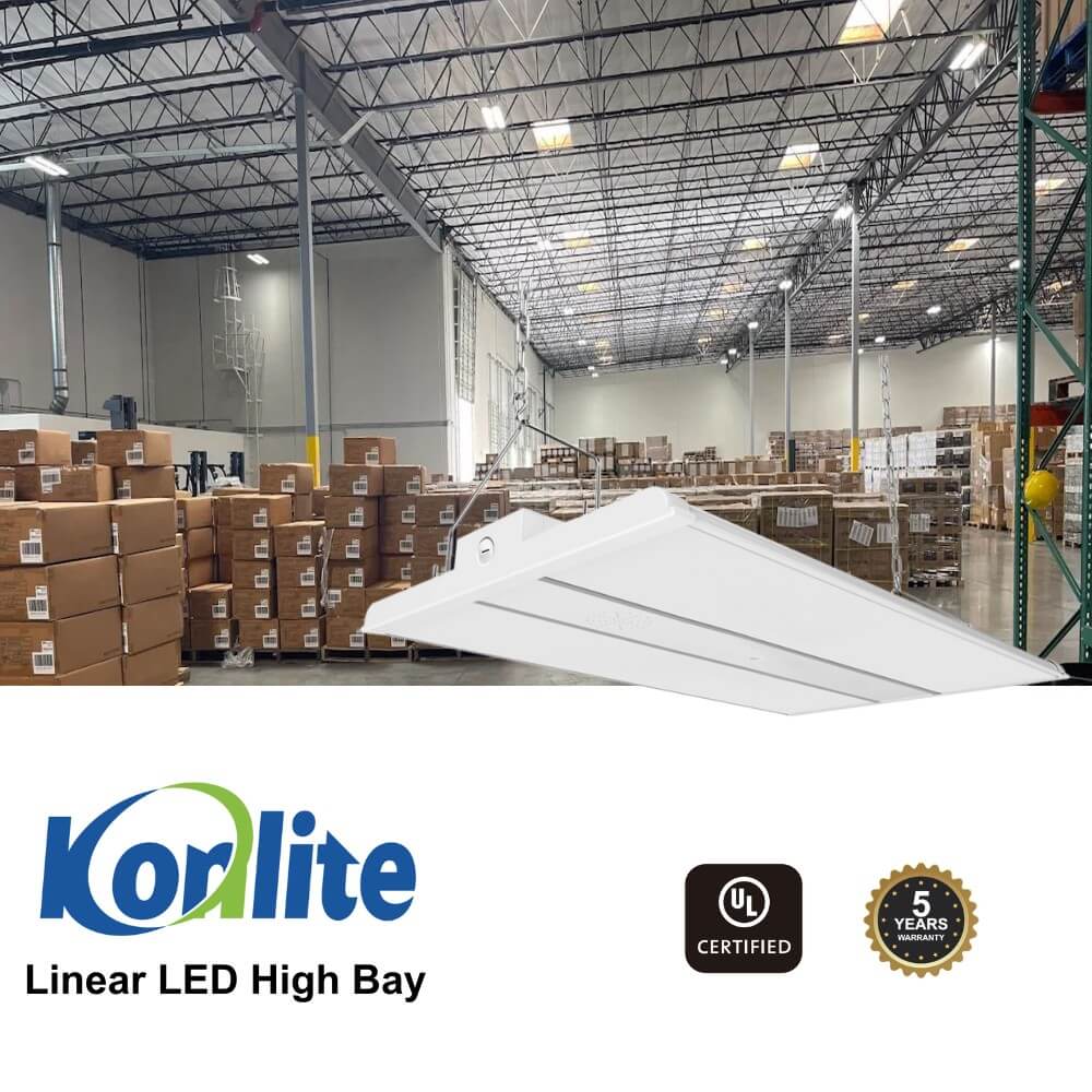 Konlite Linear LED High Bay Light - 300W - 4FT- 120-277V - 42000 Lumens - 5000K - 1000W Equal