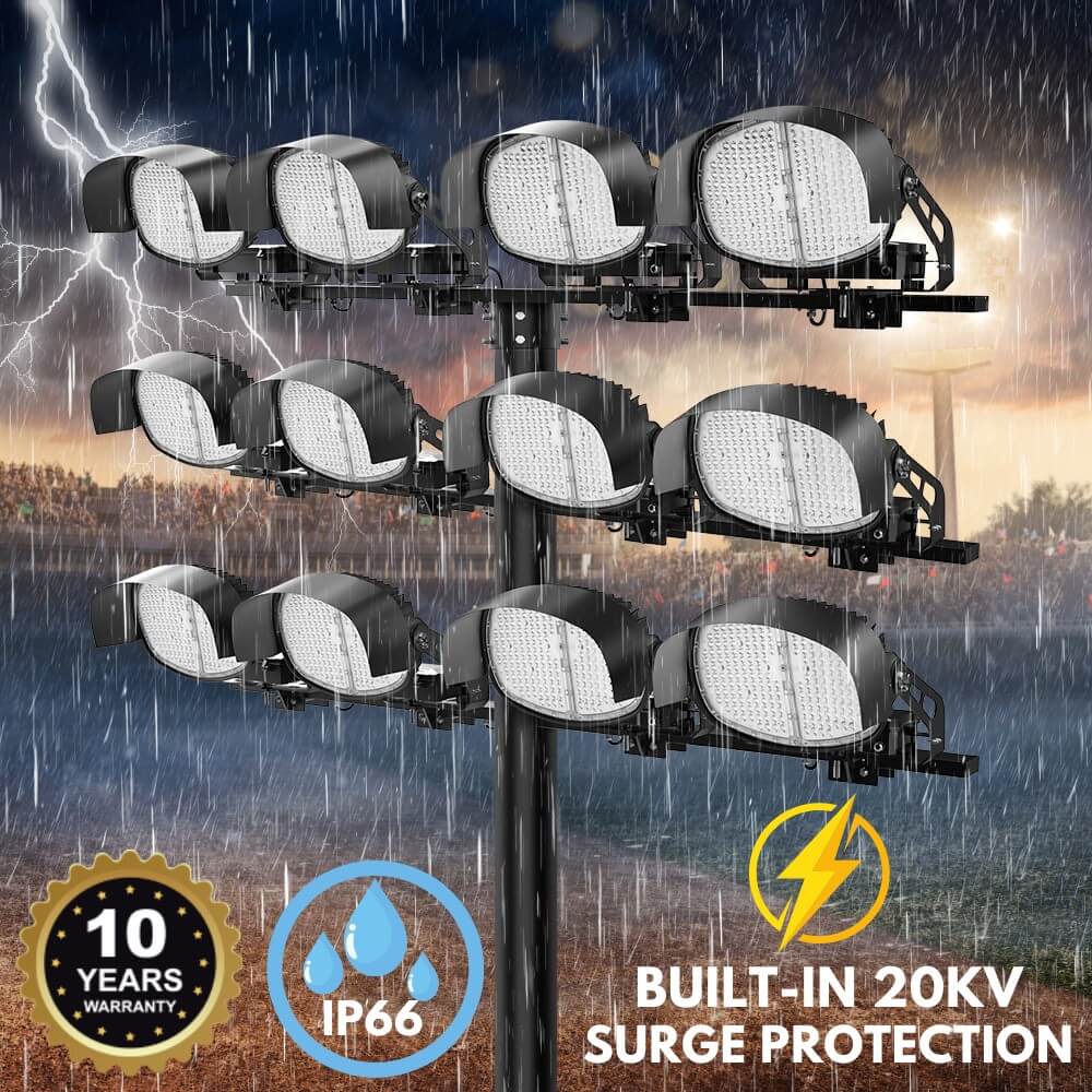Konlite VEGA Premium LED Stadium Light - 800W - 124,000lm - 5700K - 200-480V - 2000W Equal - 10 Year Warranty