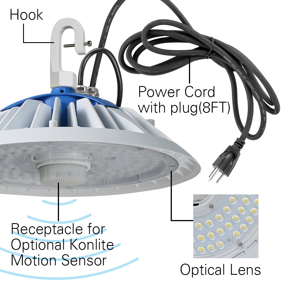 UFO highbay with power cord and plug