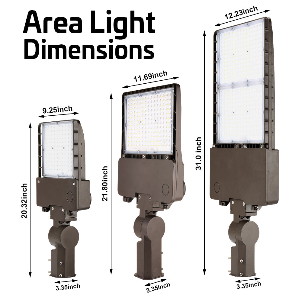 Konlite Area Light Dimensions