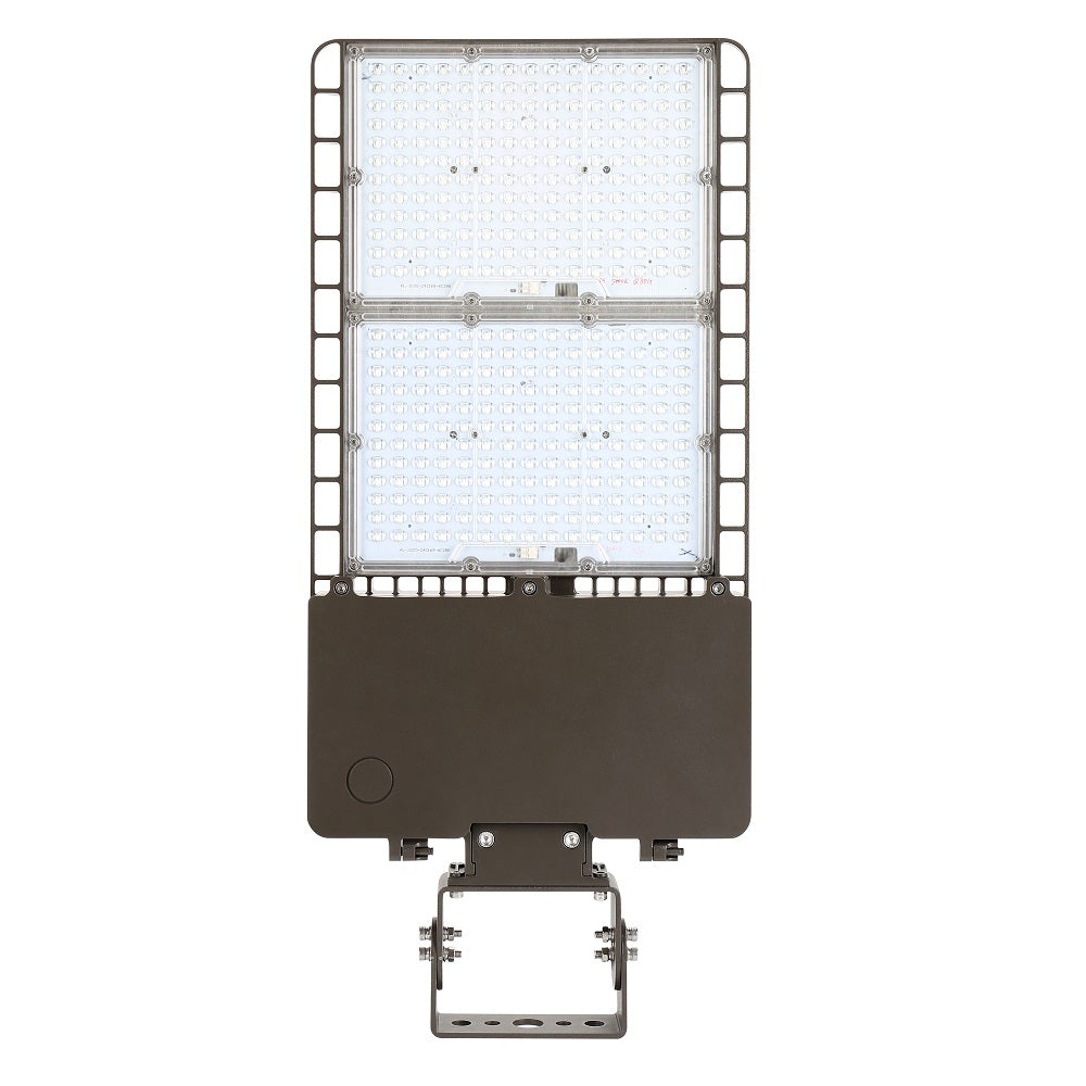 front view of konlite led area light 250w