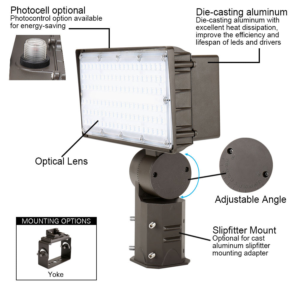 Konlite 70W LED Outdoor Flood Light full feature