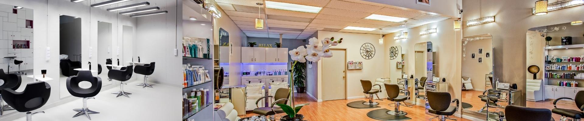Salon lighting - led panels - strip lights - strip fixtures - wattage selectable