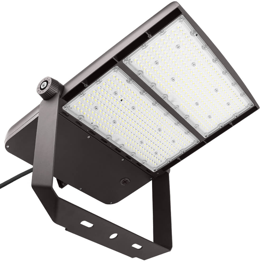 Konlite Spica 400W LED Sports Light -  Dark Bronze - Narrow Asymmetric - 3 Wattage Selectable - 69,600lm Max - 5000K - 1000W Equal