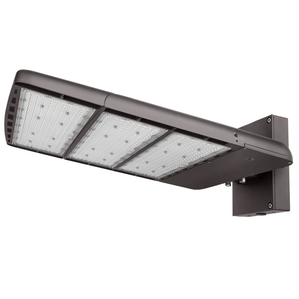 Konlite Spica 600W LED Sports Light -  Dark Bronze - Narrow Asymmetric - 3 Wattage Selectable - 103,800lm Max - 5000K - 1500W Equal