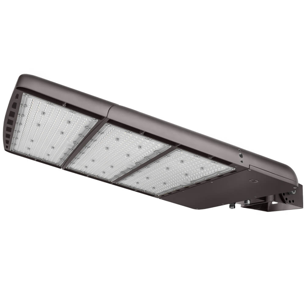 Konlite Spica 600W LED Sports Light - Tennis Court Light -  Dark Bronze - Wide Asymmetric - 3 Selectable Wattages - 103,800lm Max - 5000K - 1500W Equal