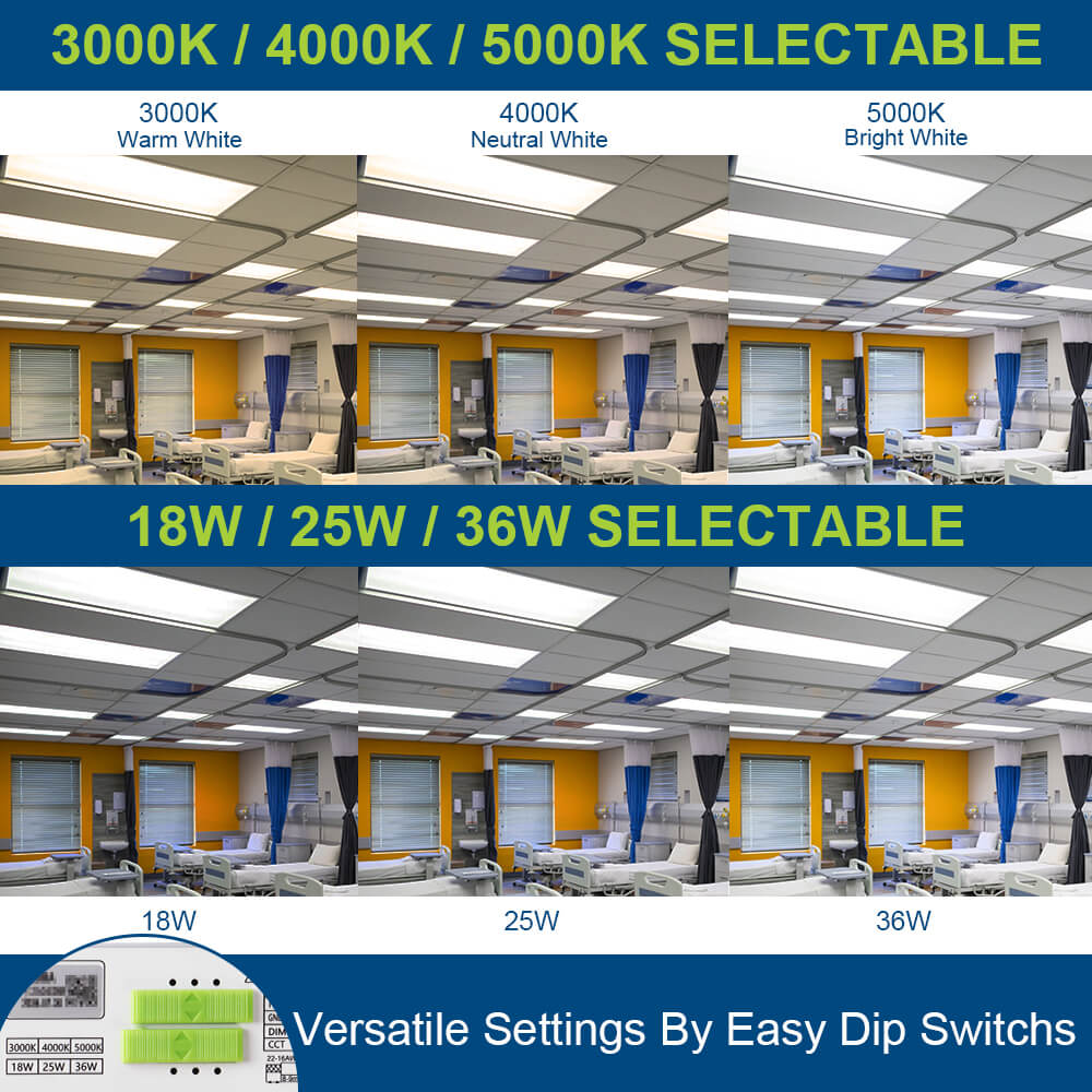 Konlite 4ft Magnetic Linear LED Retrofit Kit - 36W/25W/18W - 120-277V - 4250 lumens - 3 CCT - 0-10V dimmable