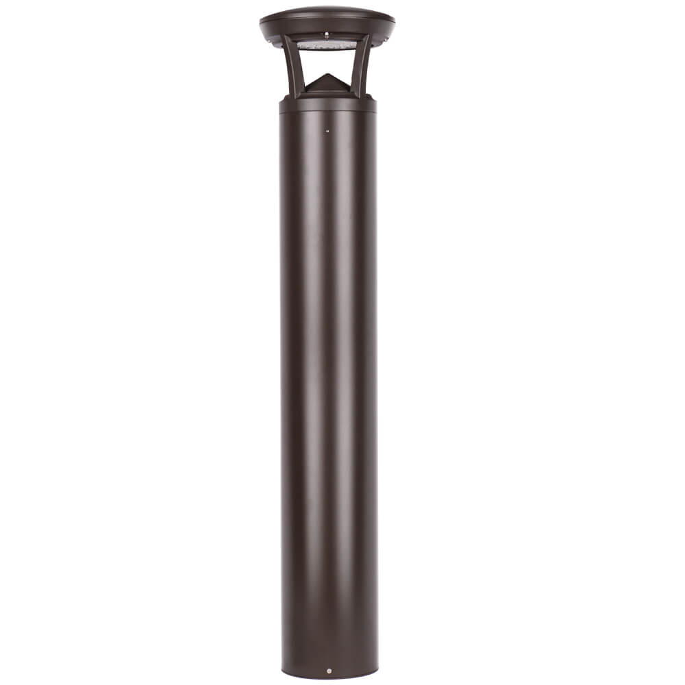 4 FT. Konlite Dome-Top LED Bollard Light - 24W - 3,000 Lumens - 3 Wattage Selectable - 3 CCT Selectable - 120-277V - 100W Equal