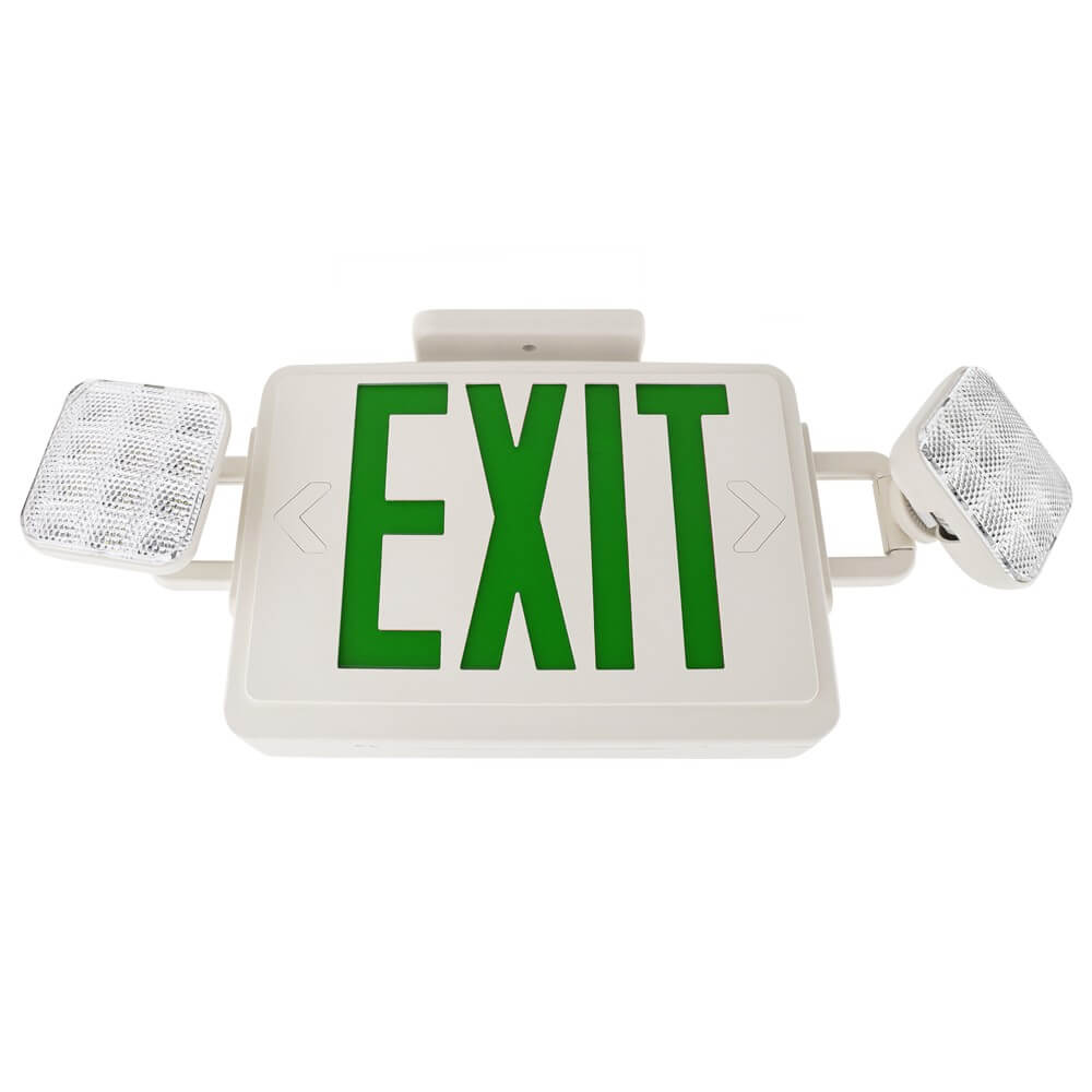 Konlite LED Exit Emergency Light Combo - Red or Green Letter Selectable  - 3.5W - 120-277V