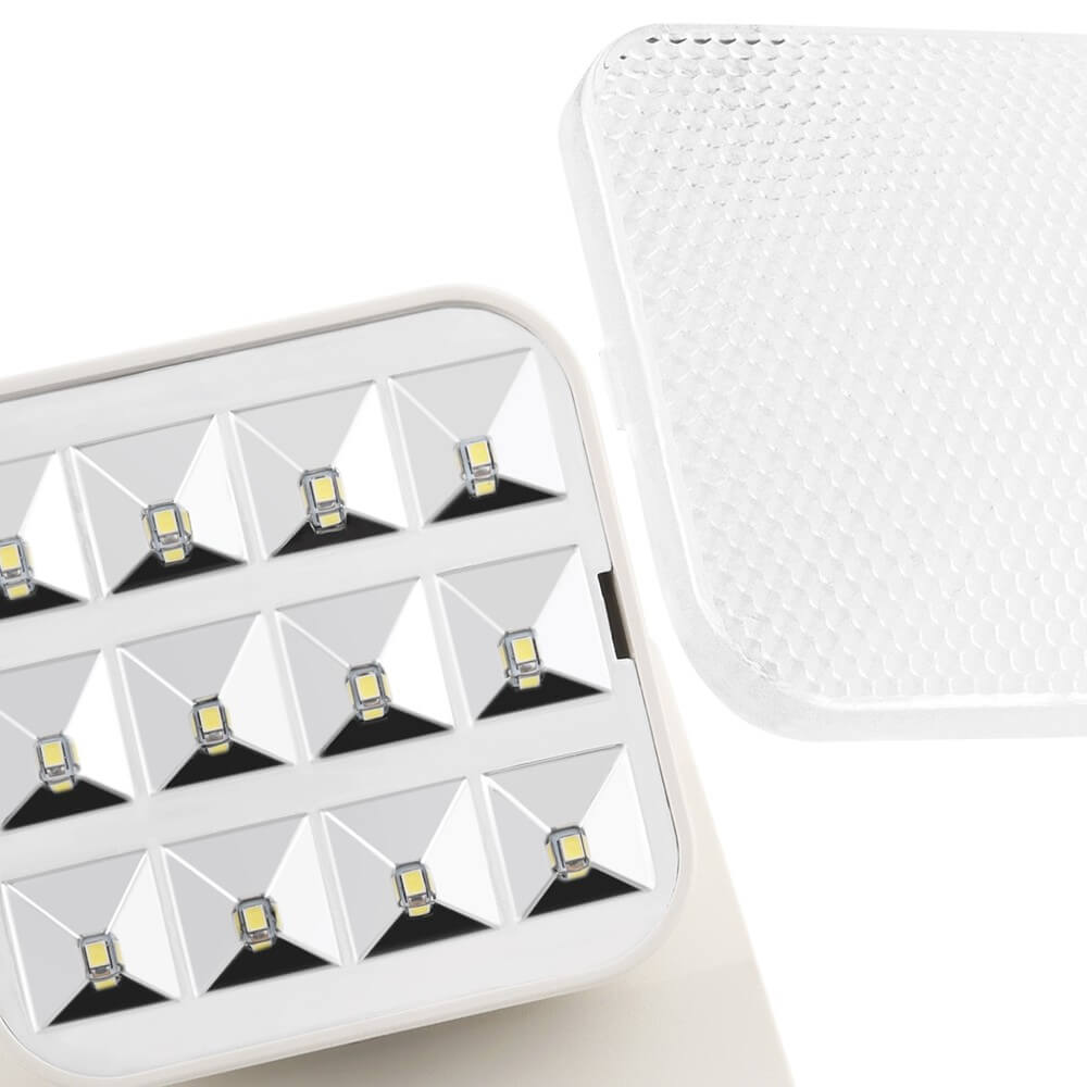 LED Emergency Light Remote Head - Double - Indoor Use - 3.6V/9.6V