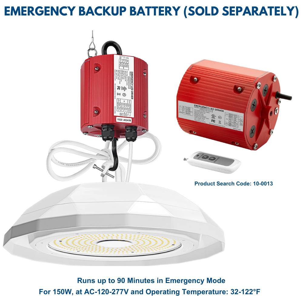 NSF Certified LED High Bay Light  - Food Safety Light - 150W - 120-277V - 21,900 Lumens - 5000K - 400W Equal