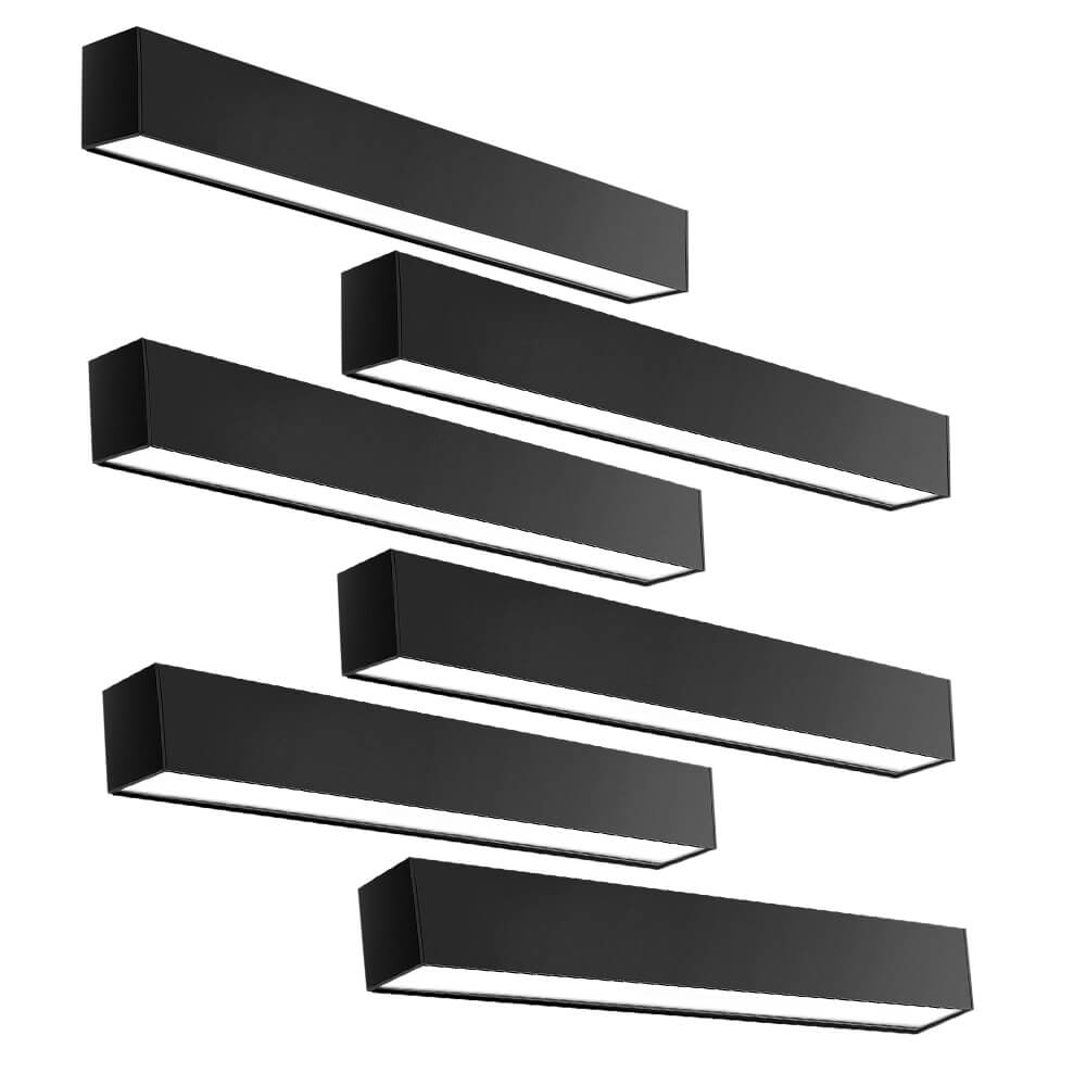 2 FT Black LED Architectural Linear Light - 3180 LM - Wattage Selectable - Kelvin 3500-4000-5000K