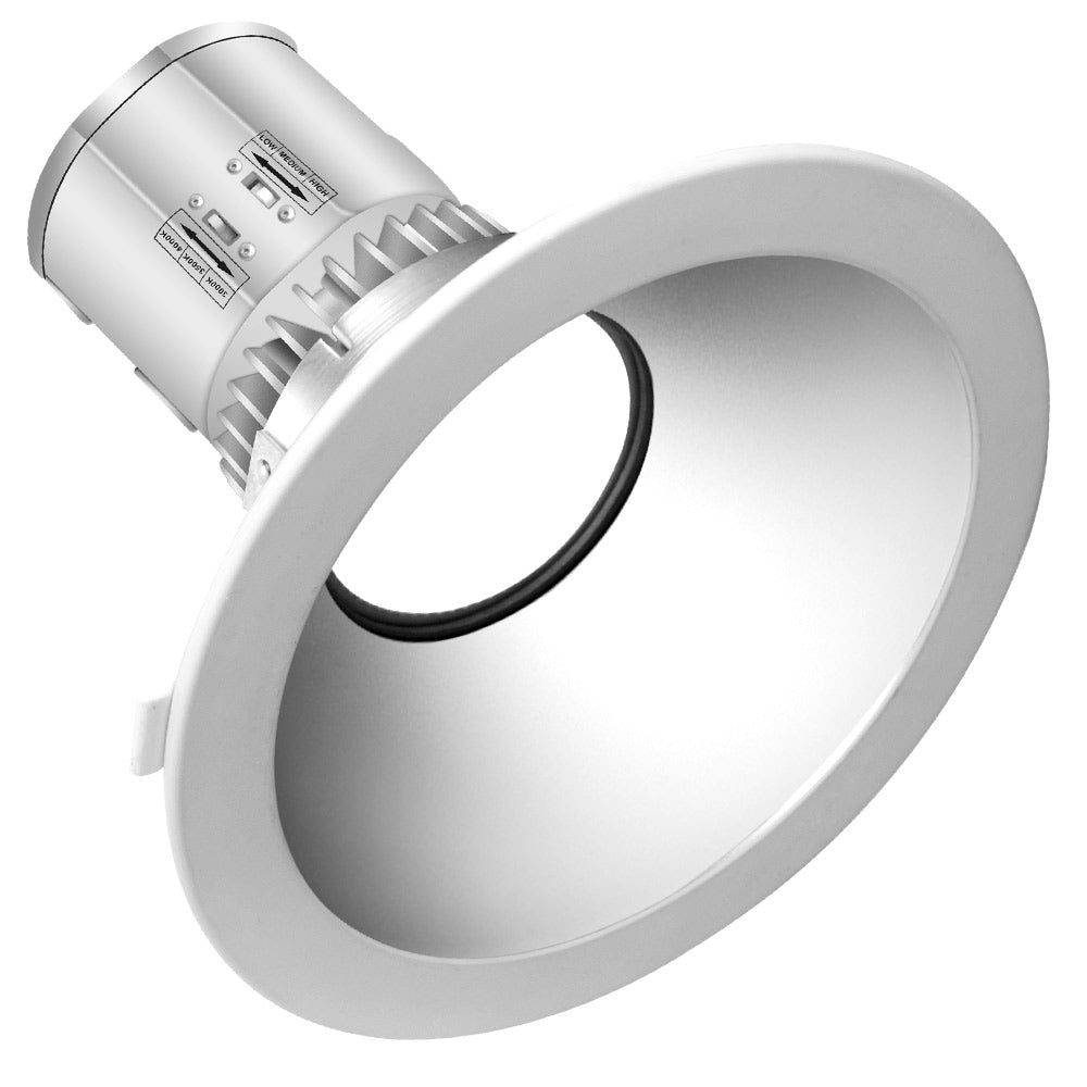 40W LED Recessed Downlight with Round Trim – 4300 LM - Watts Selectable - CCT Selectable 5000K / 4000K / 3000K