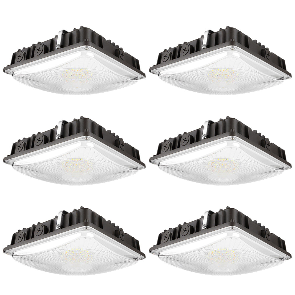 LED Canopy Light - 63W/45W/30W Selectable - 5000K/4000K - Up to 9,360 LM - Dimmable - 120-277V - 150W Equal