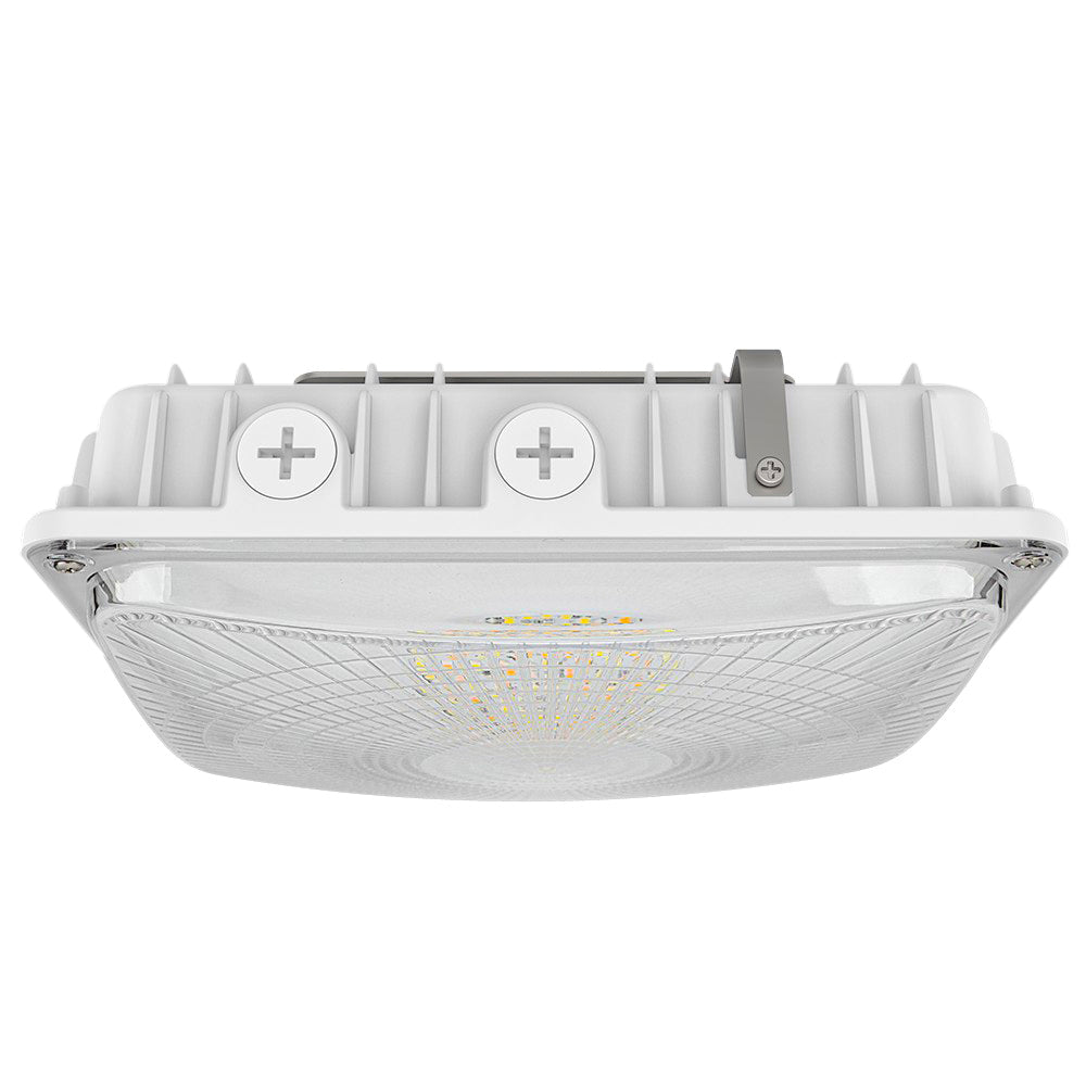 LED Canopy Light - White - 63W/45W/30W Selectable - 5000K/4000K - 9,360 LM - Dimmable - 120-277V - 150W Equal