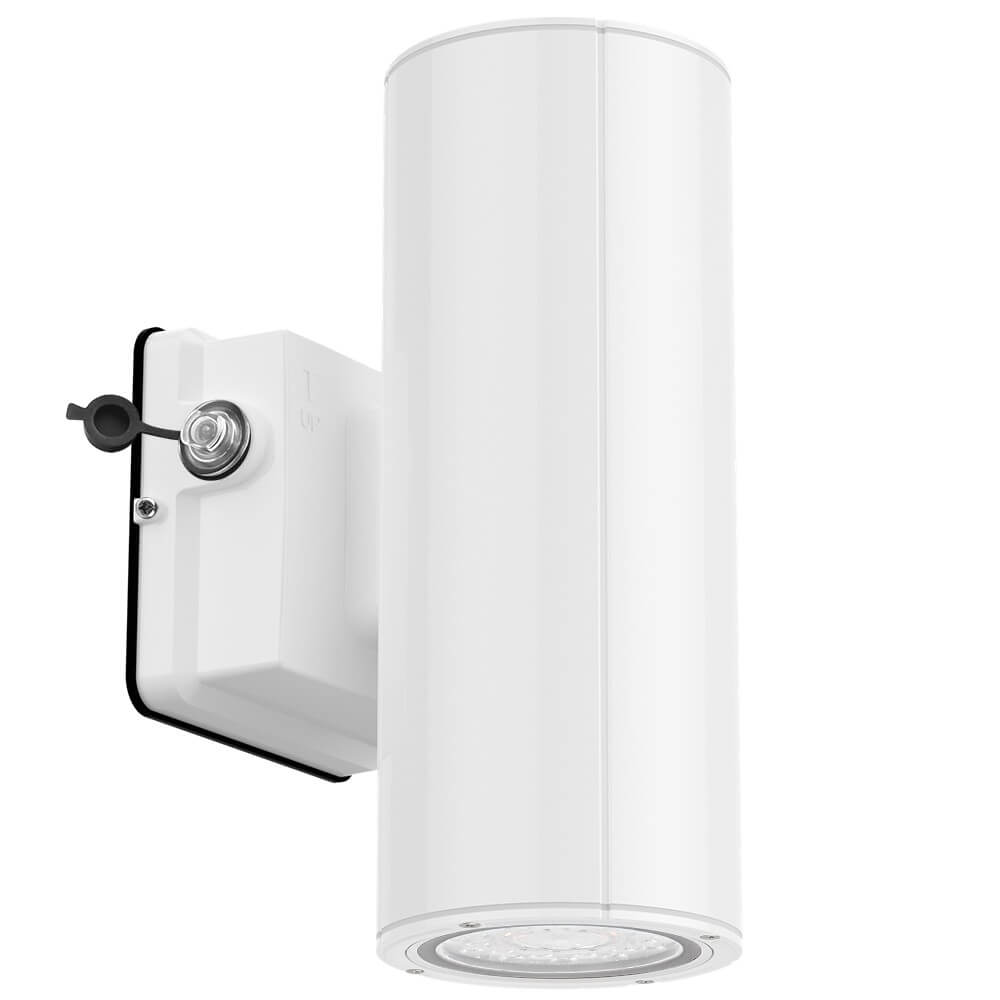 White LED Wall Sconce - 20/16/10W Selectable - up to 2,900 Lumens - 3 CCT Selectable - 120-277V - Photocell with Cap