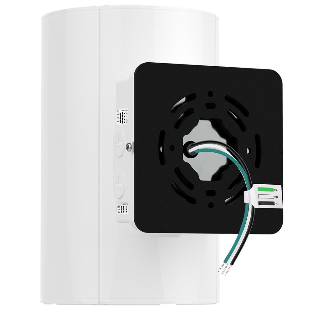 White Outdoor Wall Sconce - 38W/31W/19W Selectable - up to 5,600 Lumens - 3 CCT Selectable - 120-277V - Photocell with Cap