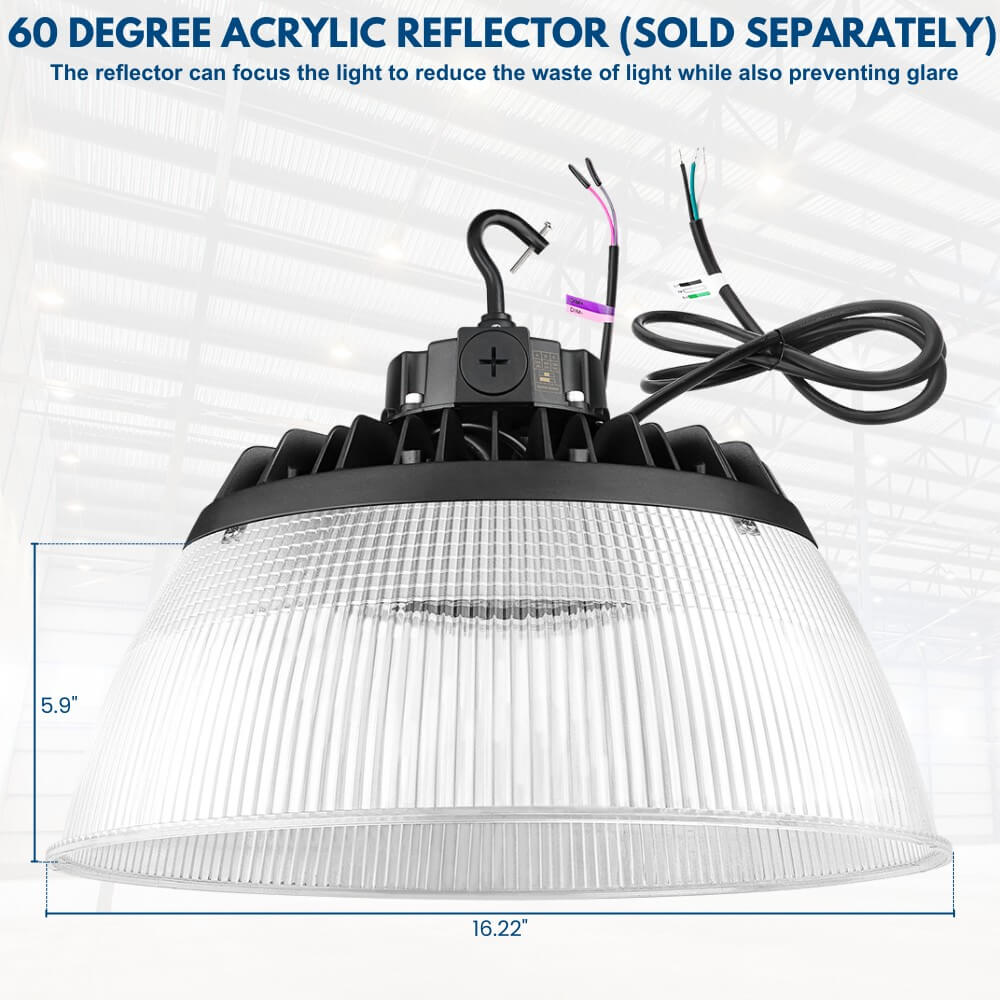EcoMAX Round UFO LED High Bay Light - 240W/200W/150W - 120-277V - 37,450 Lumens - 5000K/4000K - 1000W Equal