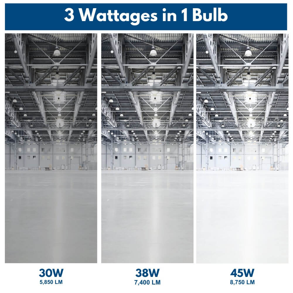 High Lumen LED Filament Bulb - 45W/38W/30W - 8,750LM - 5000K - 250W HID Retrofit Lamp Equivalent