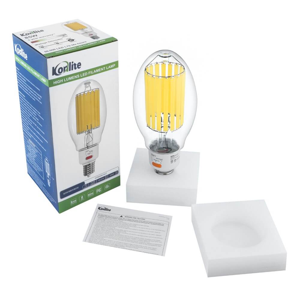 High Lumen LED Filament Bulb - 85W/68W/60W - 16,500LM - 5000K - 450W HID Retrofit Lamp Equivalent