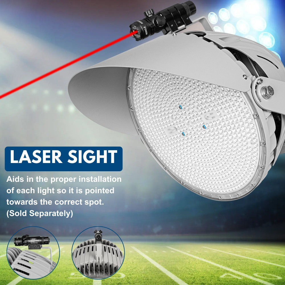 LYRA LED Stadium Light -  500W/400W/300W selectable - 75,000lm - 5000K - 100-277V  - 4H4V - 1500W Equal - 10 Year Warranty