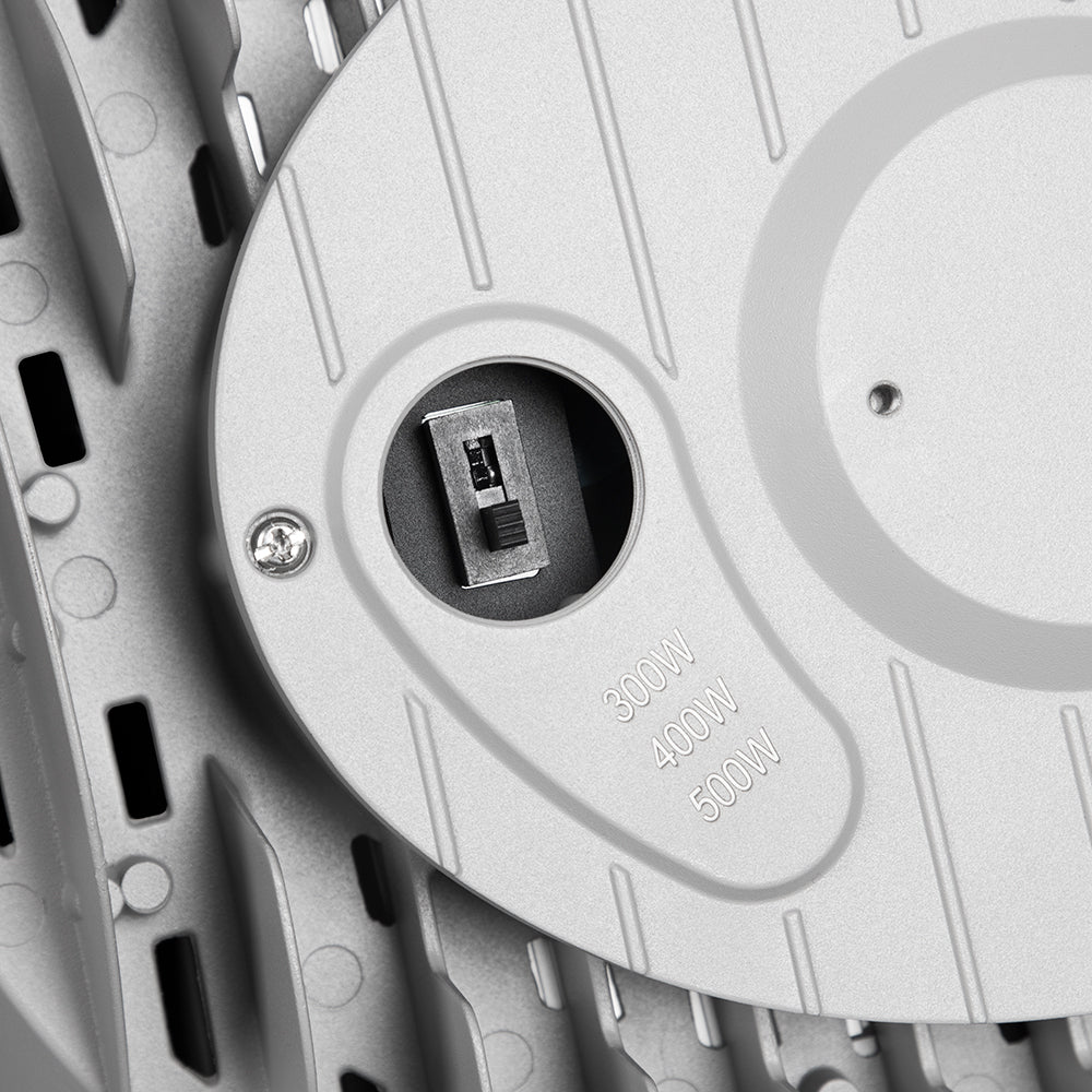 LYRA LED Stadium Light -  500W/400W/300W selectable - 75,000lm - 5000K - 100-277V  - 4H4V - 1500W Equal - 10 Year Warranty