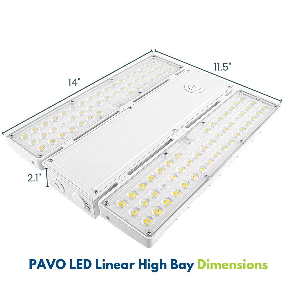 PAVO III LED High Bay Light - 210W/180W/155W Selectable - 31,290 Lumens - 120-277V - 5000K - 600W Equal