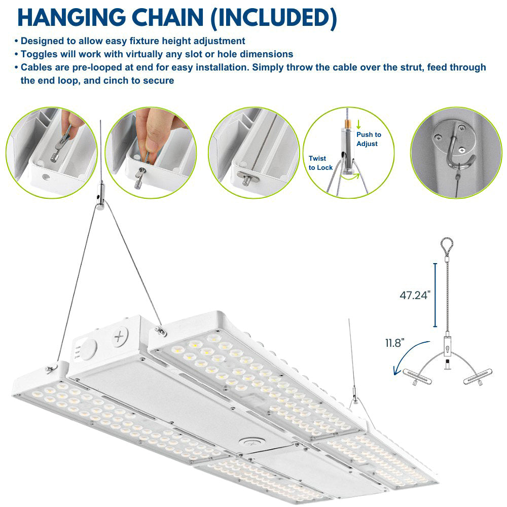 PAVO V LED High Bay Light - 420W/360W/310W Selectable - 63,800lm - 277-480V - 5000K/4000K - 1000W Equal