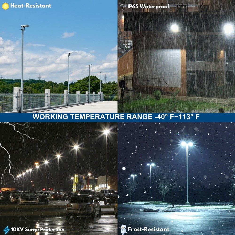 Konlite Vela III LED Parking Lot Light - 310W/280W/260W/240W Selectable - Up to 46,600 Lumens  - 5000K/4000K/3000K - Type III - 120-277V - 1000W Equal