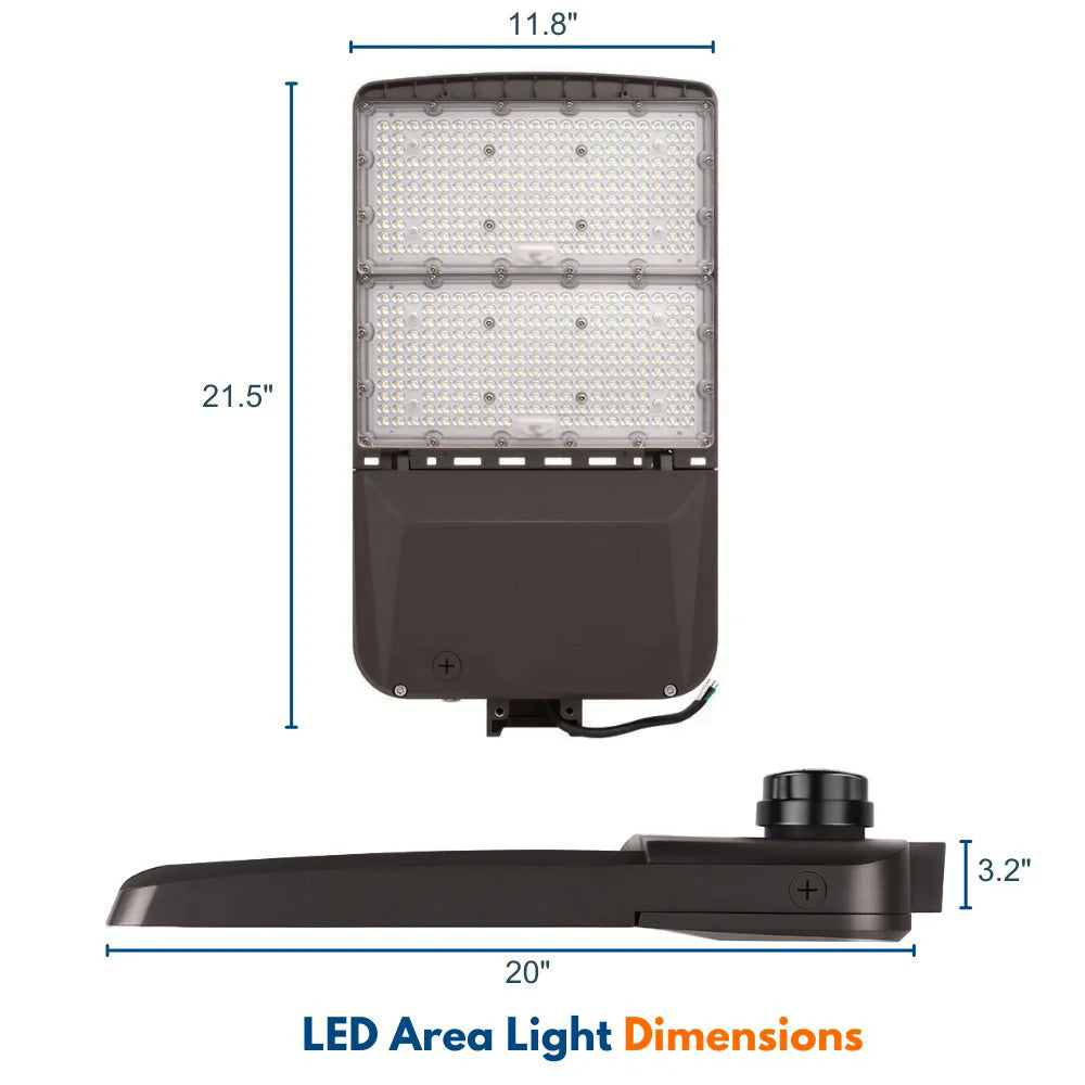 Konlite Vela III LED Parking Lot Light - 310W/280W/260W/240W Selectable - Up to 46,600 Lumens  - 5000K/4000K/3000K - Type III - 120-277V - 1000W Equal