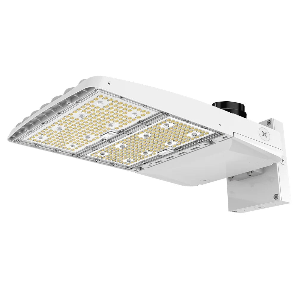 Vela III LED Parking Lot Light - White Finish - 46,600 Lumens - 4 Watts Selectable - 3 CCT Selectable - Type III - 120-277V - 1000W Equal