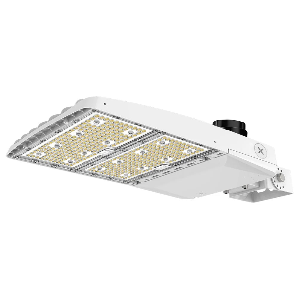Vela III LED Parking Lot Light - White Finish - 46,600 Lumens - 4 Watts Selectable - 3 CCT Selectable - Type III - 120-277V - 1000W Equal