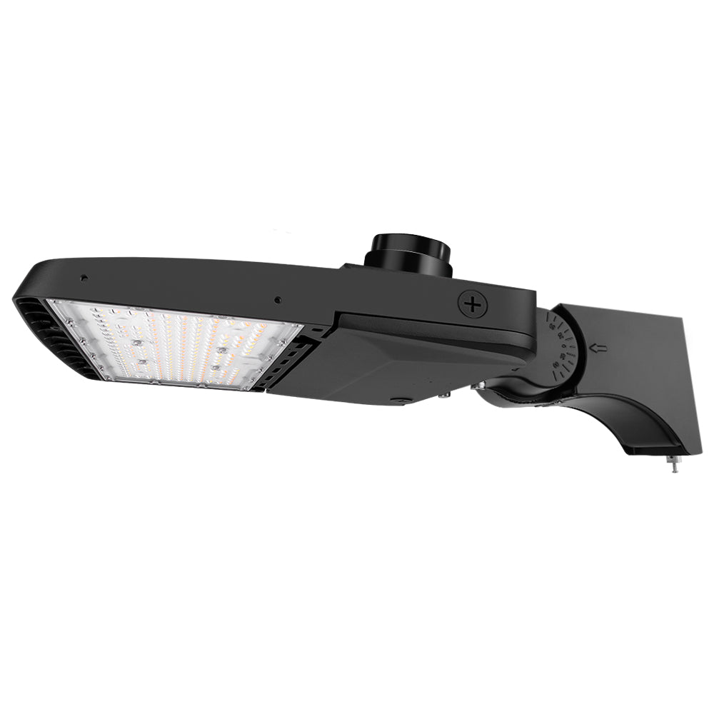 Vela I LED Parking Lot Light - Black Finish - 150W/120W/100W/80W Selectable - UP to 23,000 Lumens -3 CCT Selectable - Type III - 120-277V - 400W Equal