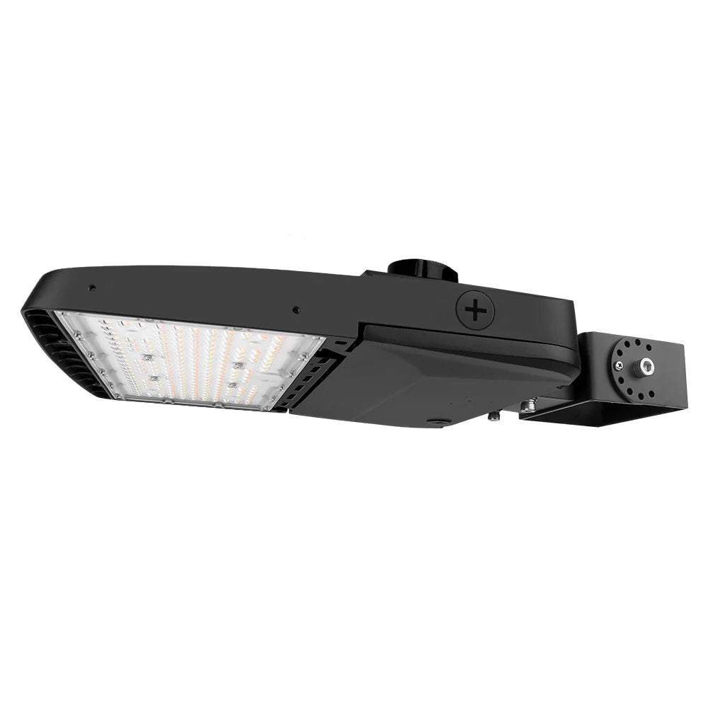 Vela I LED Parking Lot Light - Black Finish - 150W/120W/100W/80W Selectable - UP to 23,000 Lumens -3 CCT Selectable - Type III - 120-277V - 400W Equal