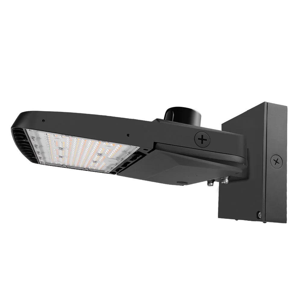 Vela I LED Parking Lot Light - Black Finish - 150W/120W/100W/80W Selectable - UP to 23,000 Lumens -3 CCT Selectable - Type III - 120-277V - 400W Equal