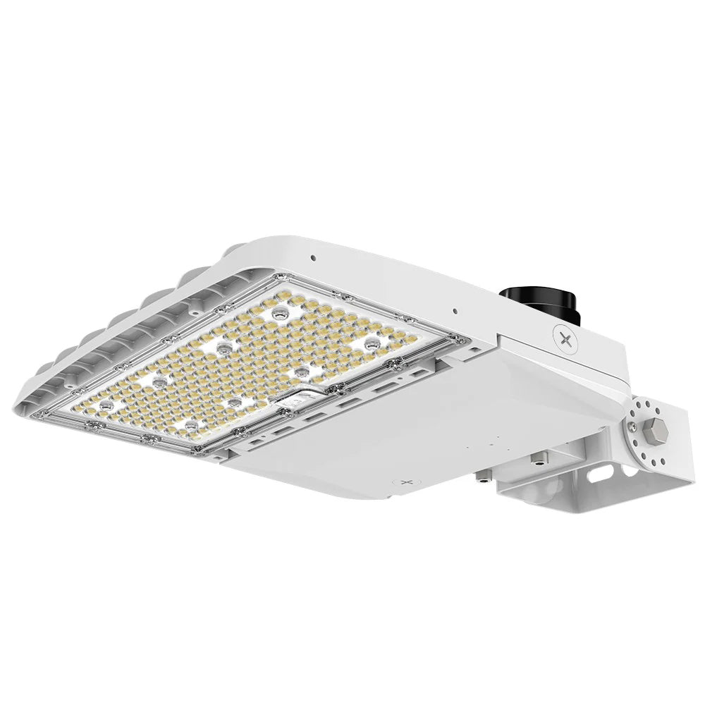 Vela I LED Parking Lot Light - White Finish - 150W/120W/100W/80W Selectable - 3 CCT Selectable - Up to 23,000 Lumens - Type III - 120-277V - 400W Equal