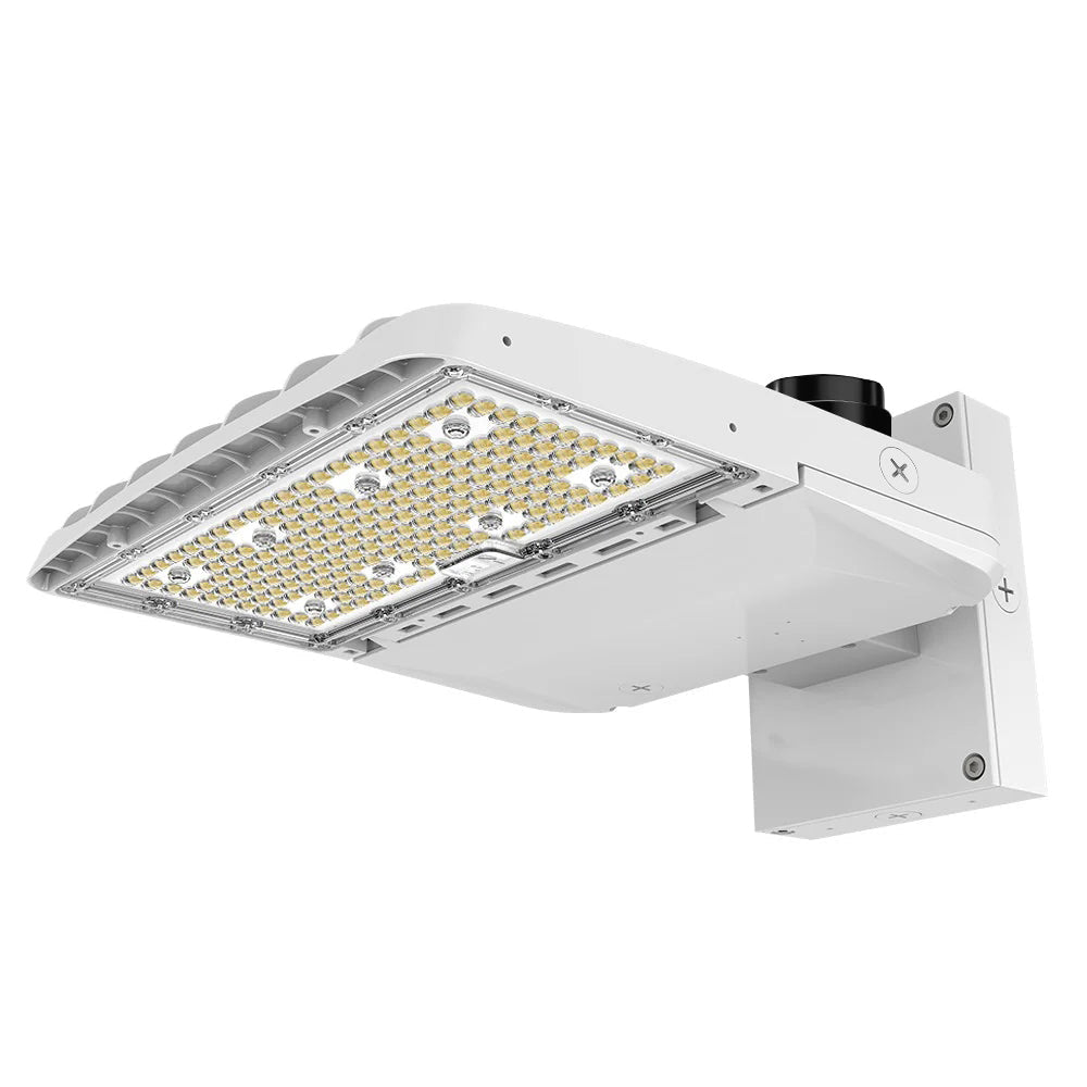 Vela I LED Parking Lot Light - White Finish - 150W/120W/100W/80W Selectable - 3 CCT Selectable - Up to 23,000 Lumens - Type III - 120-277V - 400W Equal