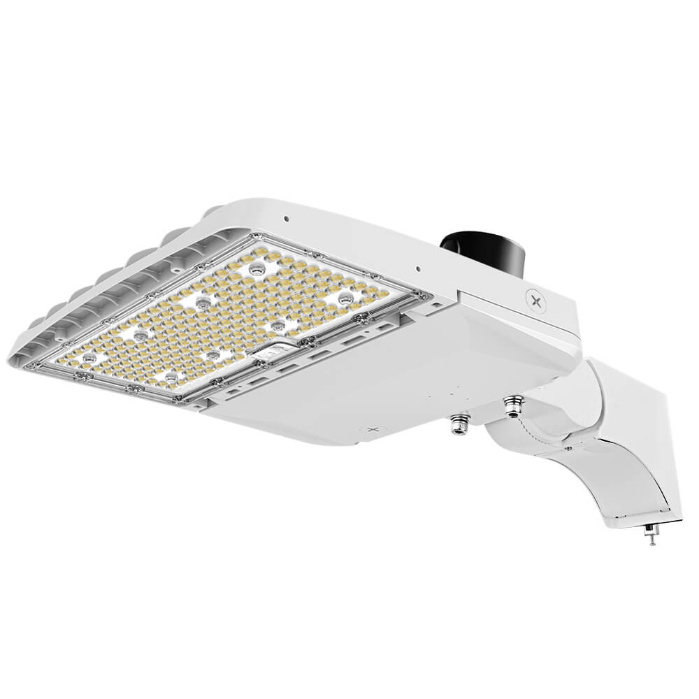 Vela I LED Parking Lot Light - White Finish - 150W/120W/100W/80W Selectable - 3 CCT Selectable - Up to 23,000 Lumens - Type III - 120-277V - 400W Equal