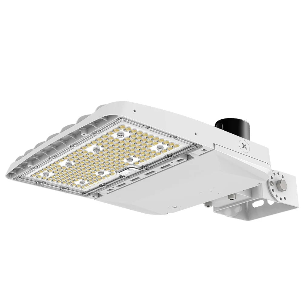 Vela I LED Parking Lot Light - White Finish - 150W/120W/100W/80W Selectable - 3 CCT Selectable - Up to 23,000 Lumens - Type III - 120-277V - 400W Equal
