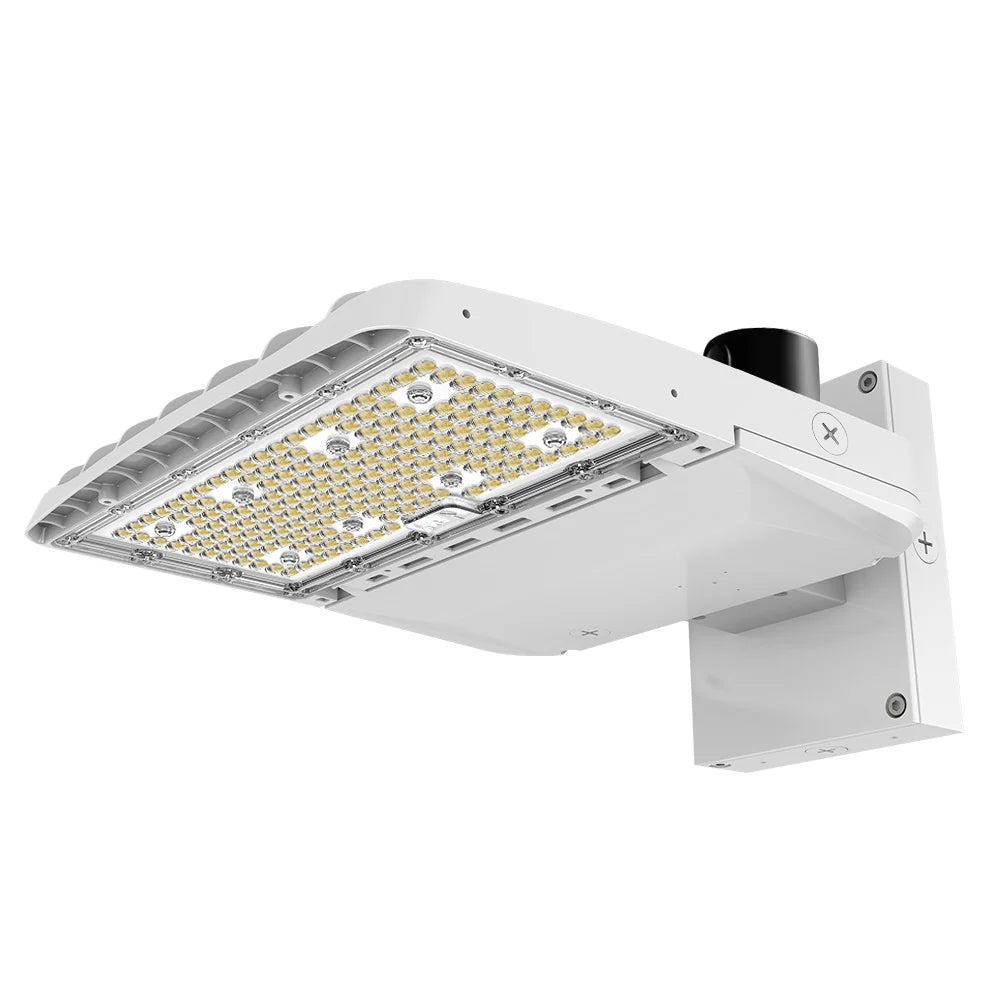 Vela I LED Parking Lot Light - White Finish - 150W/120W/100W/80W Selectable - 3 CCT Selectable - Up to 23,000 Lumens - Type III - 120-277V - 400W Equal