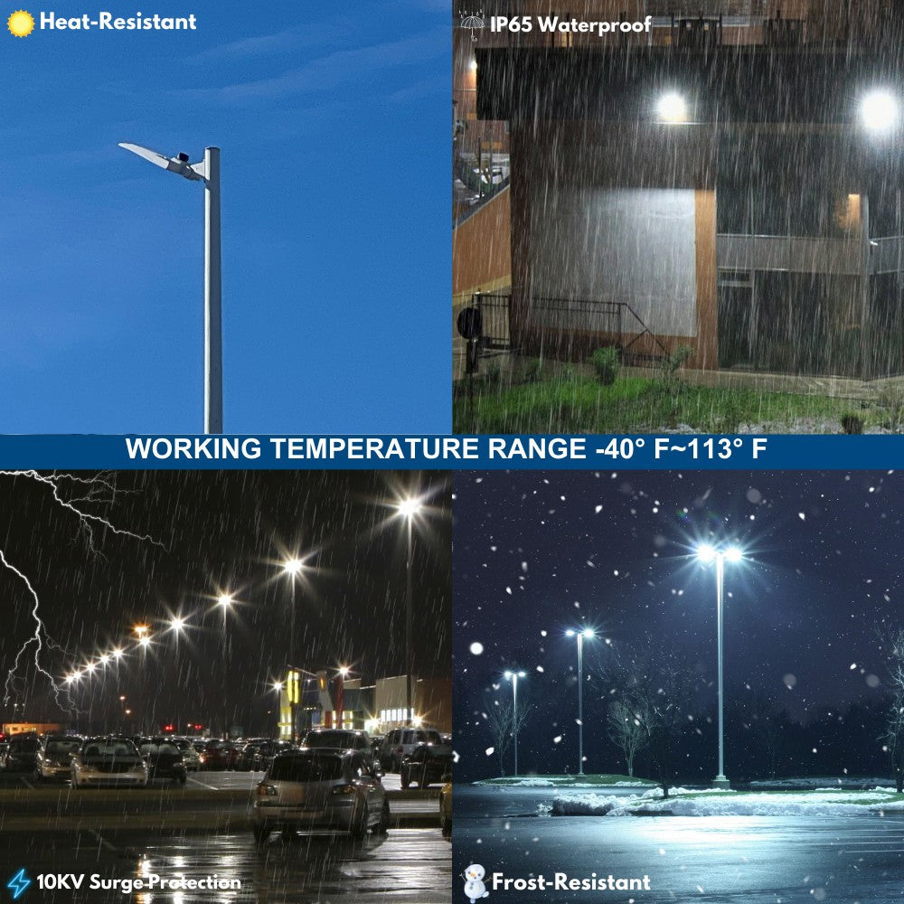 Vela I LED Parking Lot Light - White Finish - 150W/120W/100W/80W Selectable - 3 CCT Selectable - Up to 23,000 Lumens - Type III - 120-277V - 400W Equal