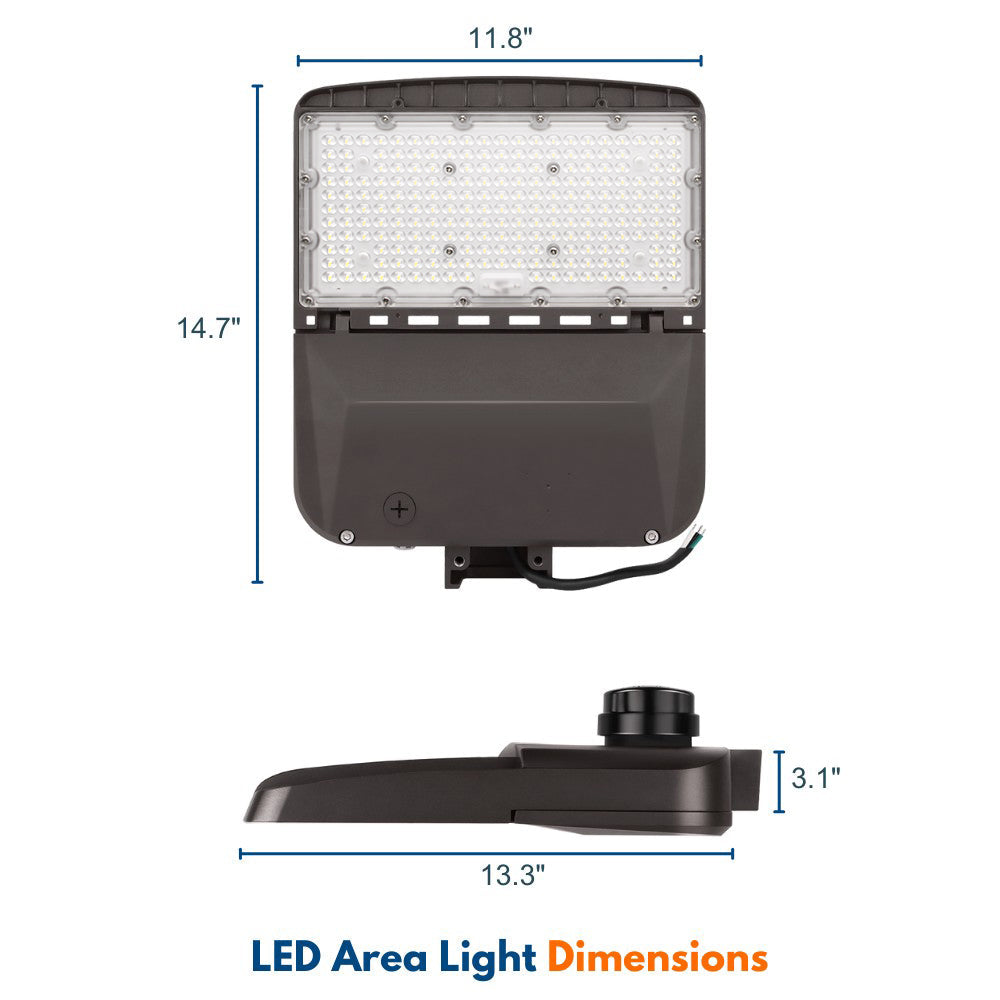 Konlite Vela I LED Parking Lot Light - 150W/120W/100W/80W - 23,000 Lumens - Type III - 120-277V - 50K/40K/30K - 400W Equal
