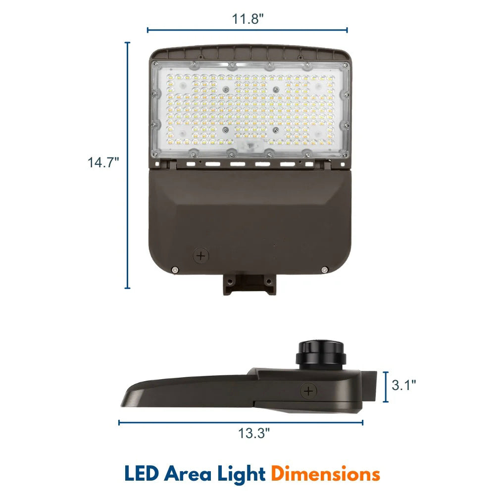 Vela LED Parking Lot Light - 277-480V - 240W/220W/200W/170W - 3CCT - 36,000 Lumens -  Type III - 750W Equal