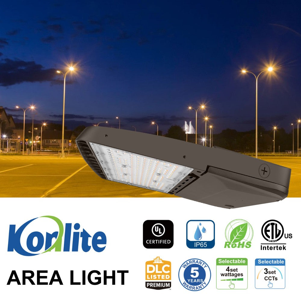 Vela LED Parking Lot Light - 277-480V - 240W/220W/200W/170W - 3CCT - 36,000 Lumens -  Type III - 750W Equal
