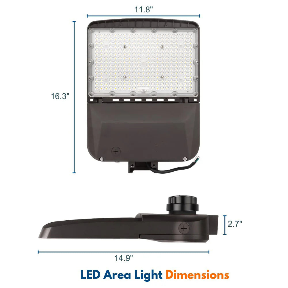 Konlite Vela II LED Parking Lot Light - 240W/220W/200W/170W Selectable - 35,800 LM - 3 CCT - Type IV - 120-277V - 750W Equal