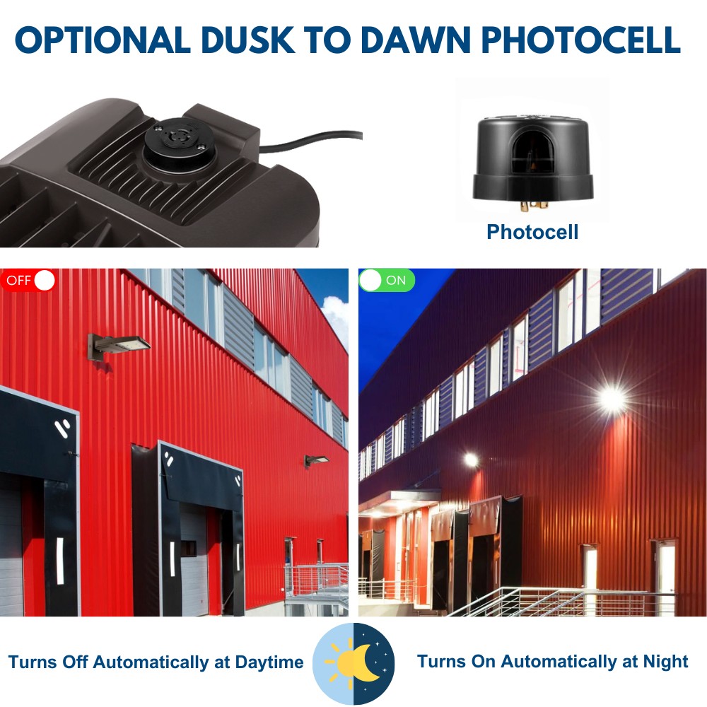 Konlite Vela II LED Parking Lot Light - 240W/220W/200W/170W Selectable - 35,800 LM - 3 CCT - Type IV - 120-277V - 750W Equal