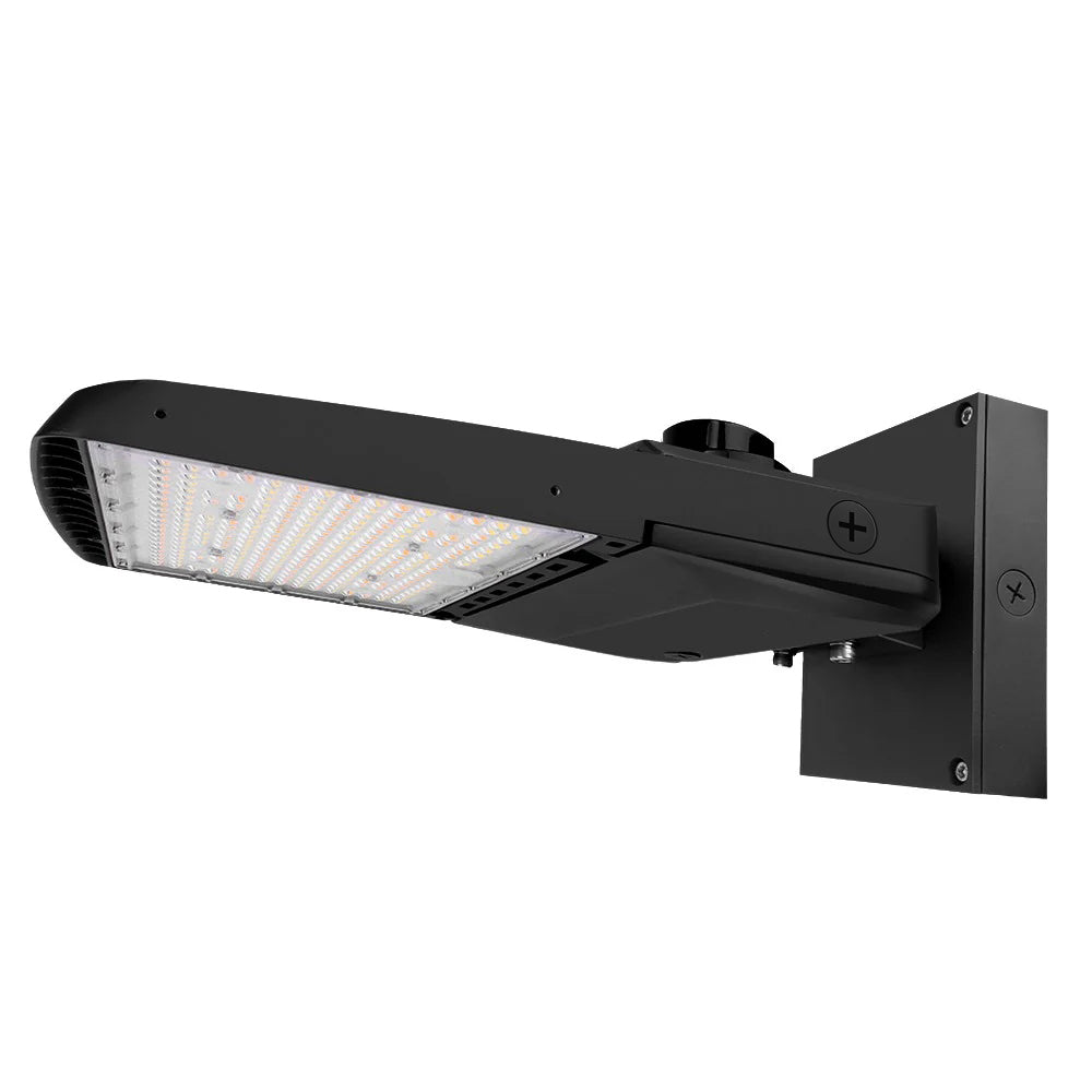 Vela II LED Parking Lot Light - Black Finish - 240W - 34,888 Lumens - 4 Watts Selectable - 3 CCT - Type III - 120-277V - 750W Equal