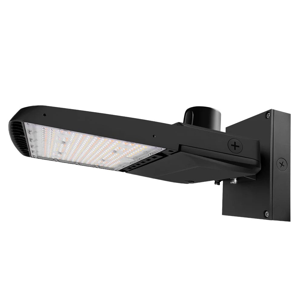 Vela II LED Parking Lot Light - Black Finish - 240W - 34,888 Lumens - 4 Watts Selectable - 3 CCT - Type III - 120-277V - 750W Equal