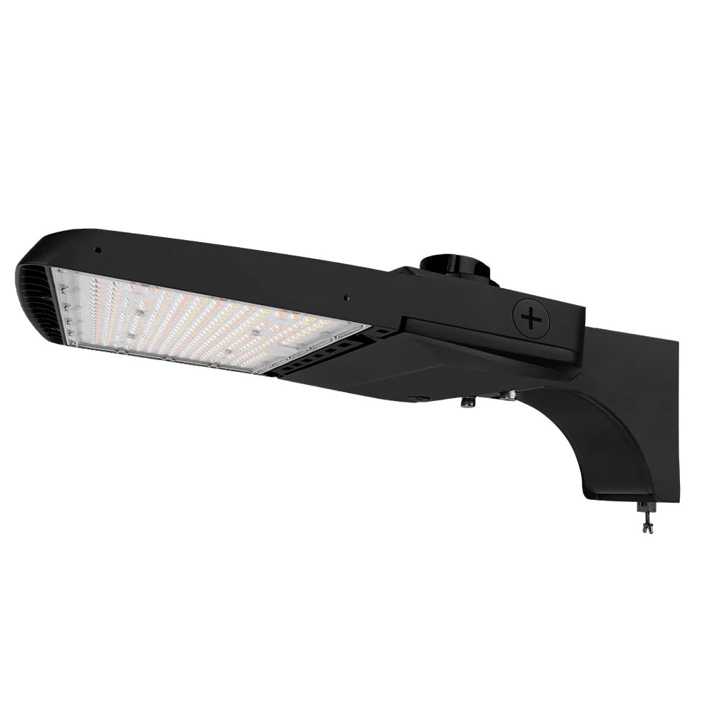 Vela II LED Parking Lot Light - Black Finish - 240W - 34,888 Lumens - 4 Watts Selectable - 3 CCT - Type III - 120-277V - 750W Equal