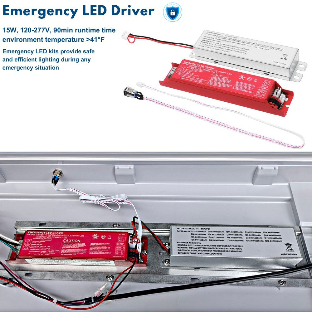 NSF 4ft Vapor Tight LED Light Fixture - 165/135/105W - 27,400 lumens - 5000K/4000K/3500K Selectable - 120-277V